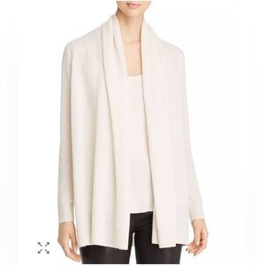 C by Bloomingdale’s 100% cashmere open front cardigan in ivory - m nwt